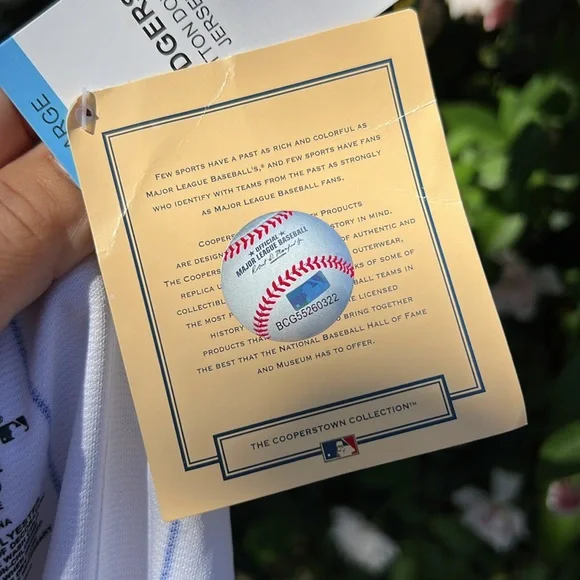 NWT Cooperstown Collection Dodgers Button Down Jersey Size L. - Picture 5 of 17